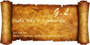 Gyökér Lamberta névjegykártya